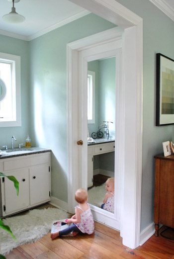 Modern Bathroom door design 14 Mirrored bathroom door