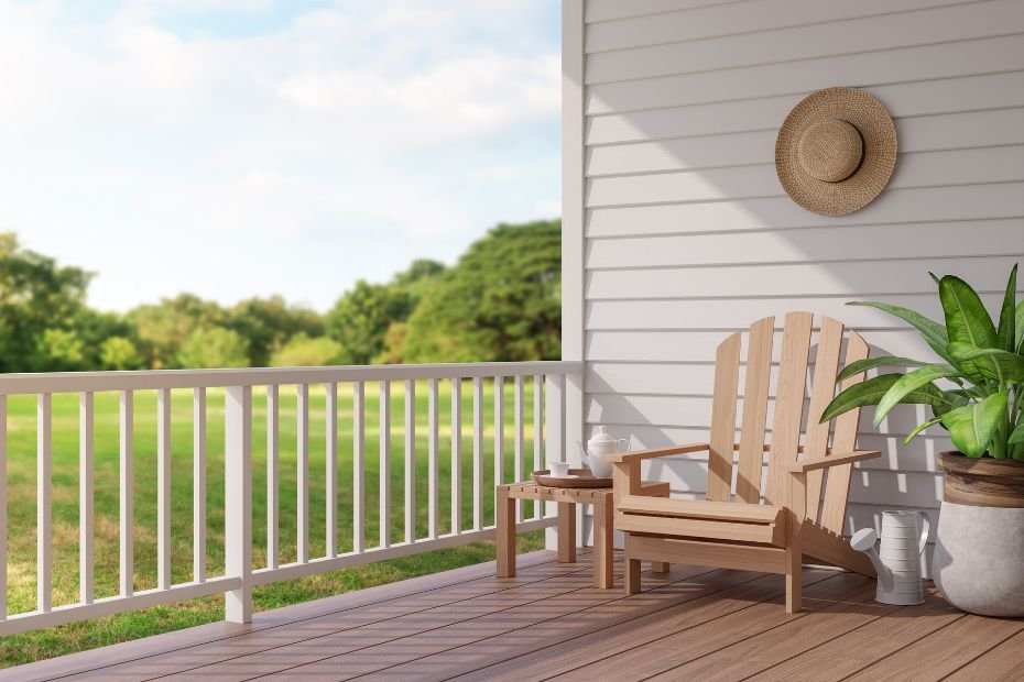 Simple upright Balcony railing design