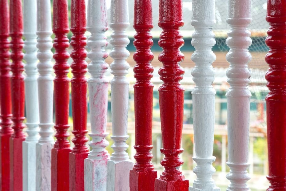 Vibrant colour Balcony railing design
