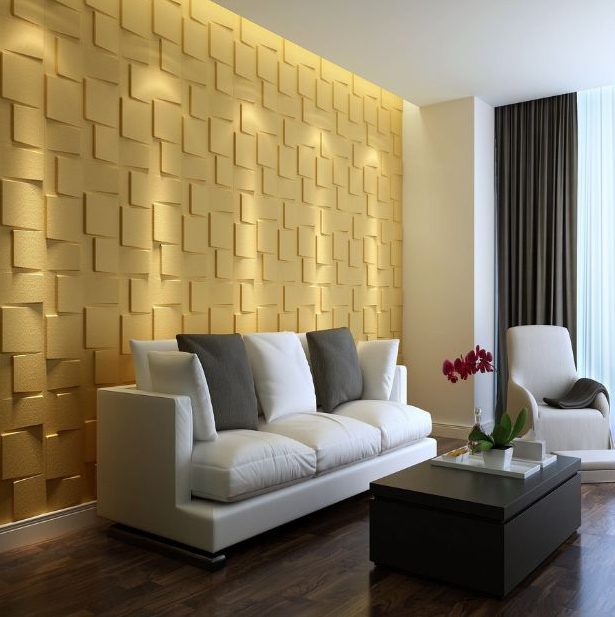 Modern PVC wall panel designs for bedroom with lights for living room