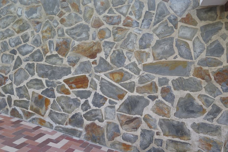 Stone cladding Compound Wall