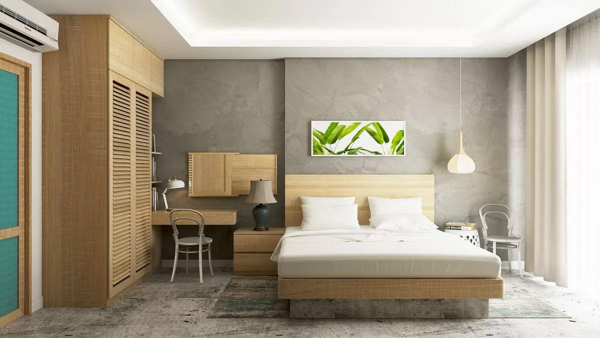 Brown and grey colour combinations for bedroom wall