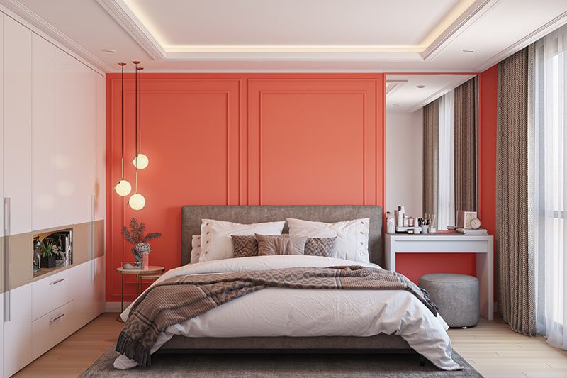 Orange-combination-for-bedroom-walls
