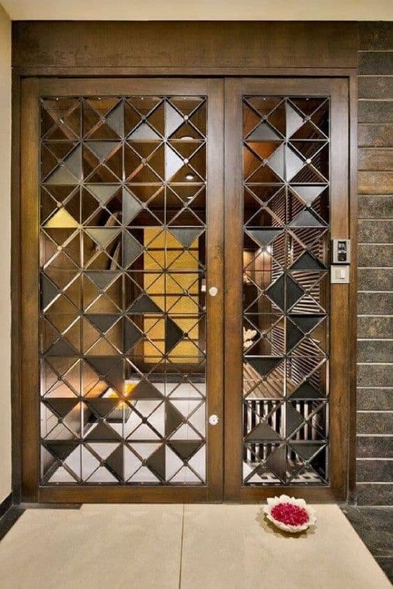 Latest & Modern wooden Jali door designs with photos 20 modern wooden jali door design