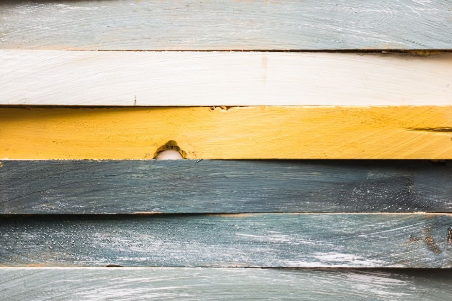 colourful wood wall panellig