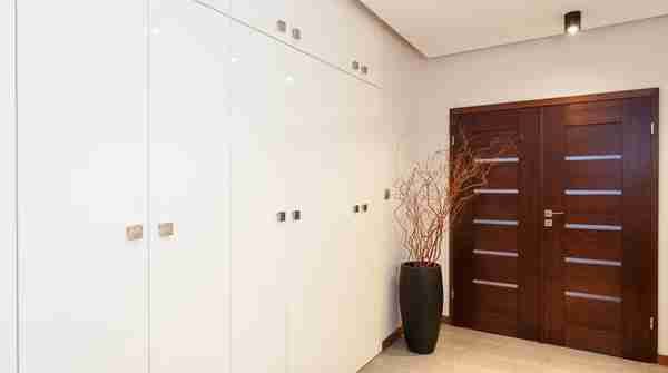 wooden main hall double door design