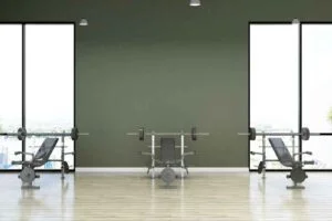 Earthy Greens color for walls having grey floor 4