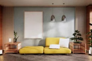 Earthy Greens color for walls having grey floor 5