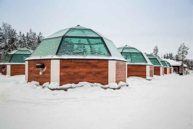 dome shaped glass roof pergola design