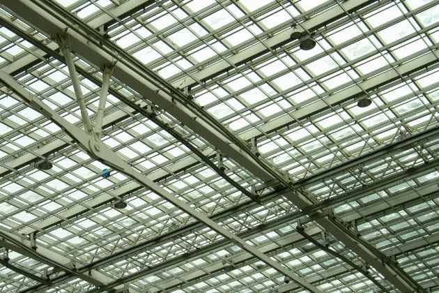 glass roof pergola design for long span roof