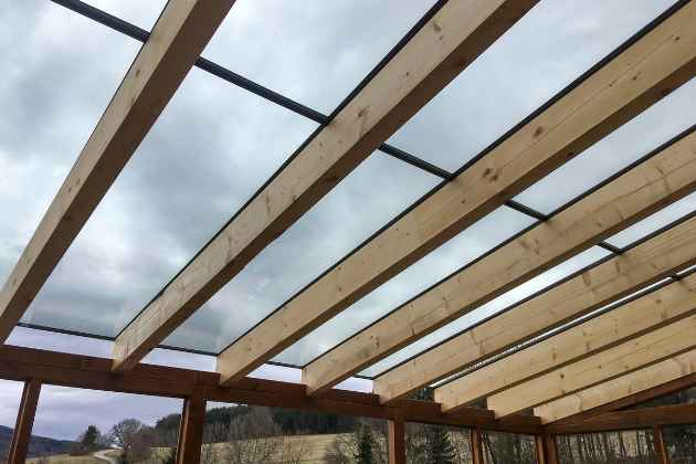 pergola with glass roof