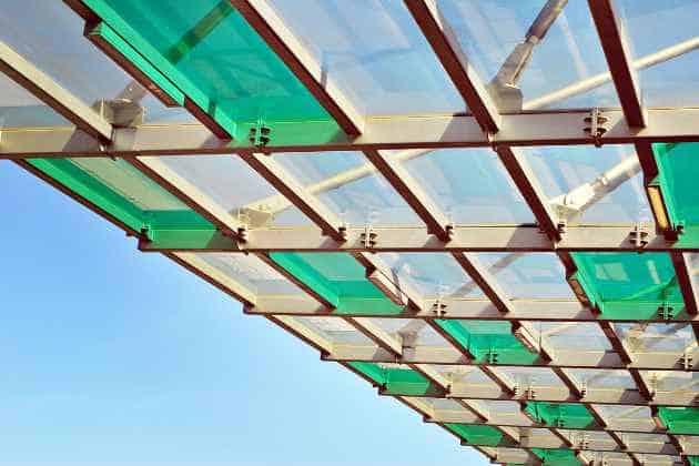 pergola with glass roof with tint