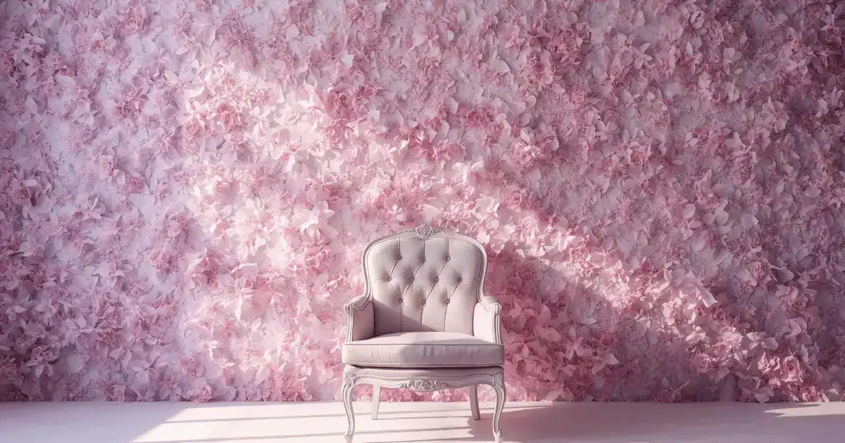 floral design on wall