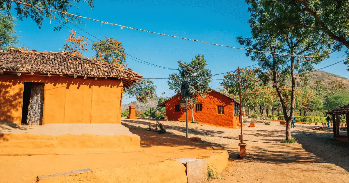 single floor house design in village